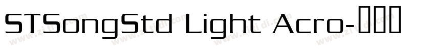 STSongStd Light Acro字体转换